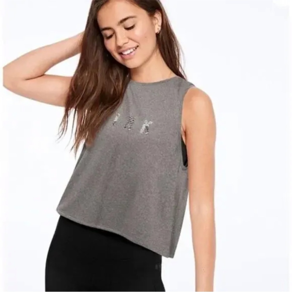 PINK Victoria's Secret Ultimate Crop Muscle Tank Top